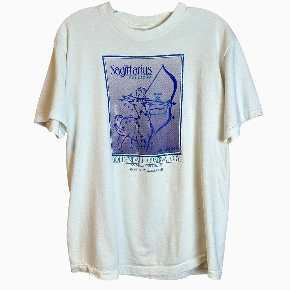VTG 1992 Goldendale Observatory Sagittarius T-shirt Horoscope Size M SOF TEE